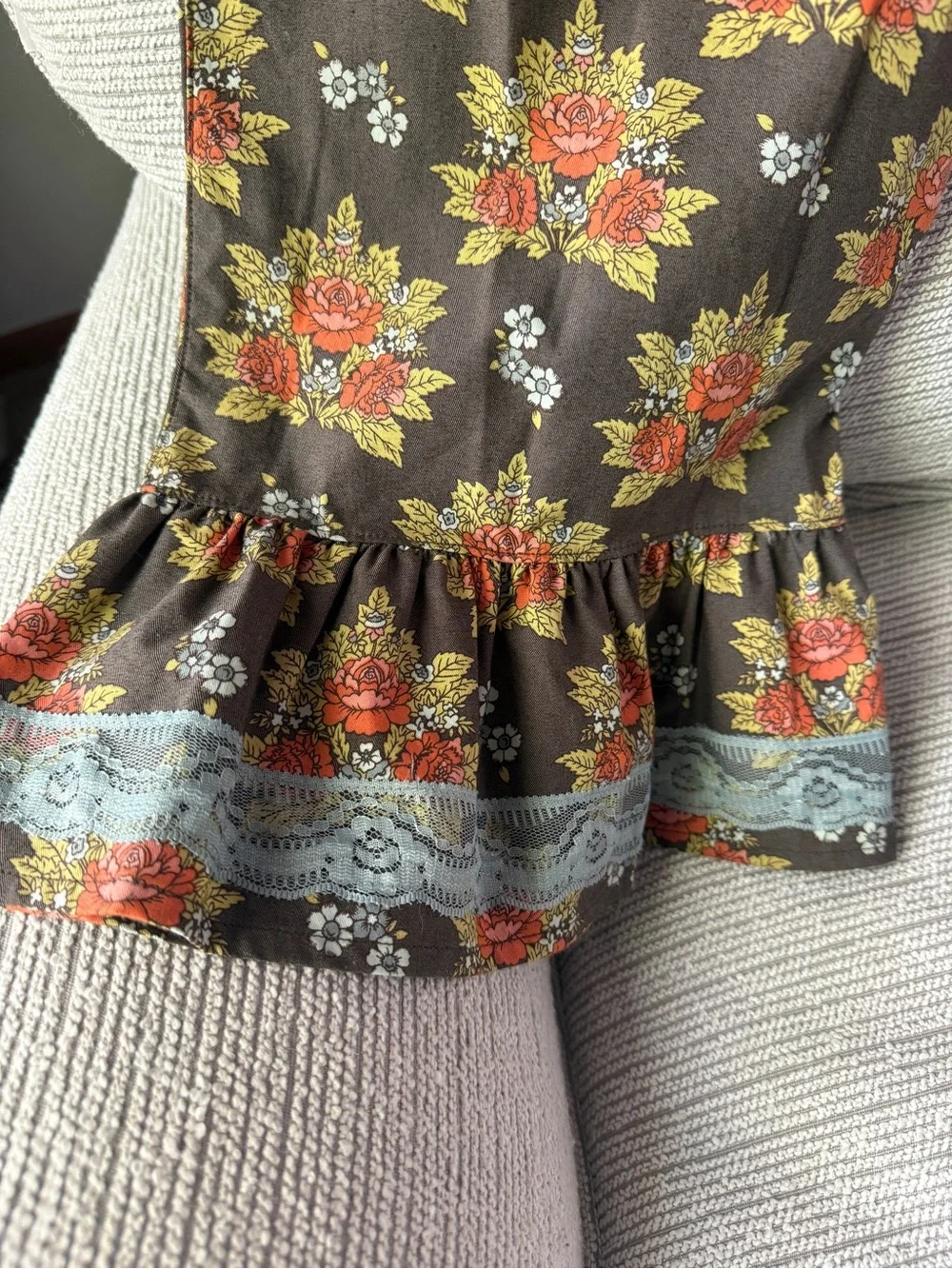 Matilda Jane Brown Floral Girls Matching Set with Yellow Accents